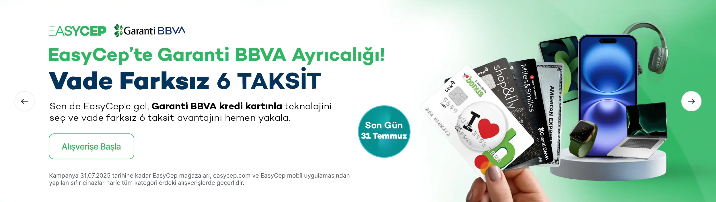 Ganati BBVA EasyCep Ayrıcalığı