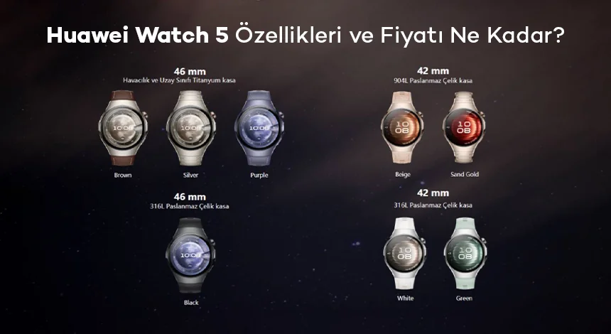 Huawei Watch 5 Satışta! Sağlık Odaklı Özellikleriyle Dikkat Çekiyor